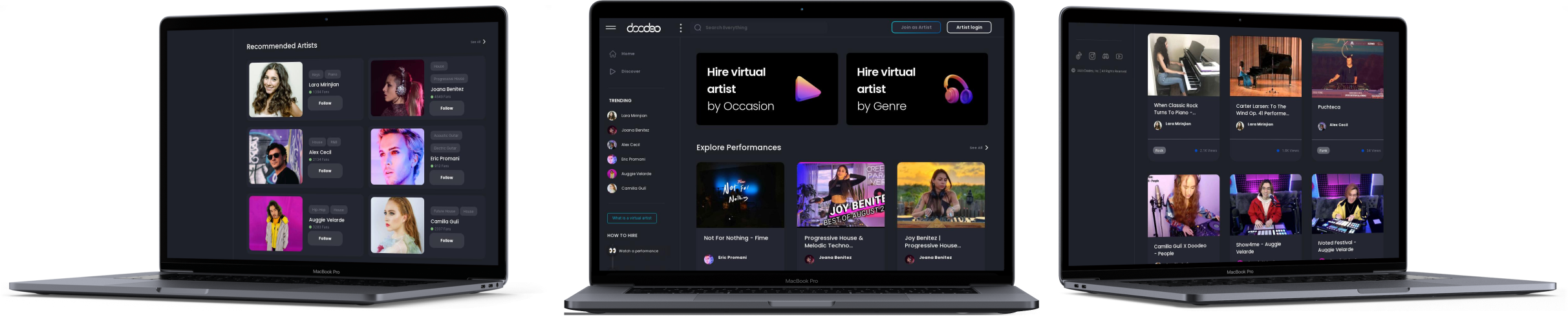 Image of a project called Doodeo displayed in macbook